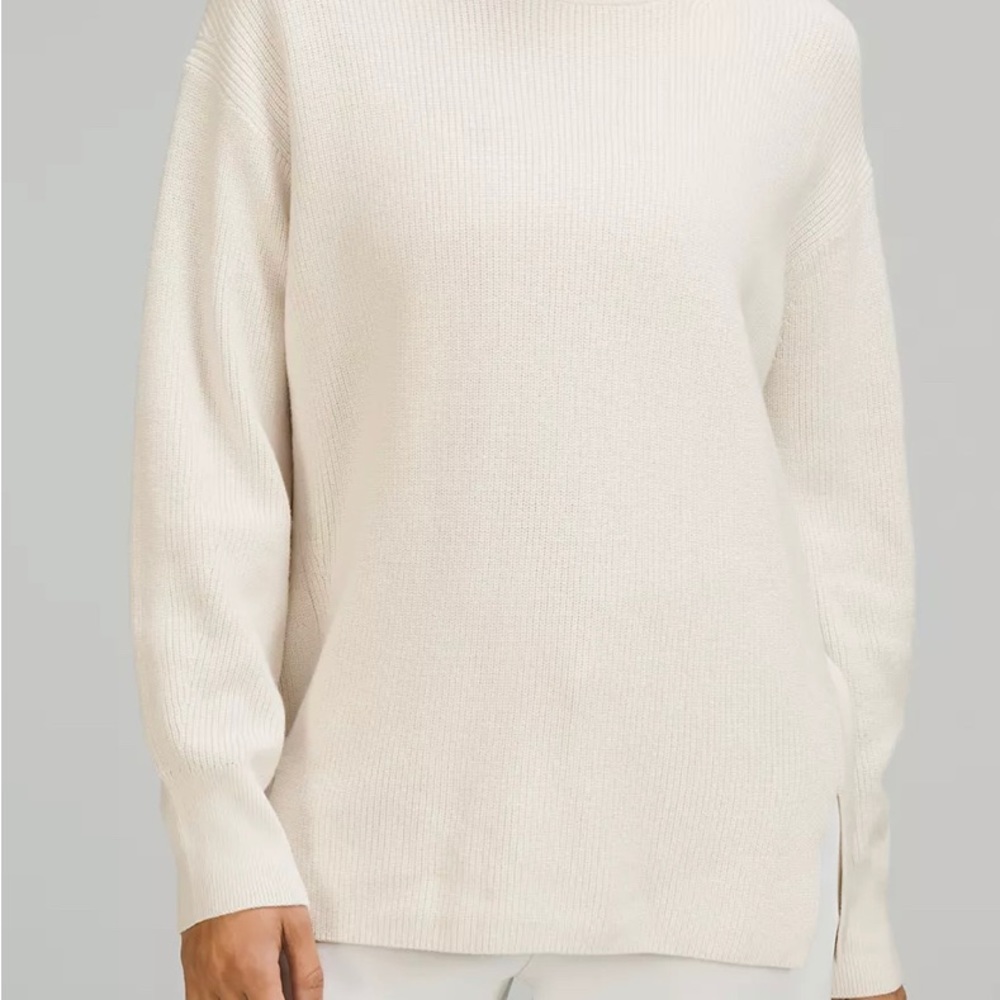 Lululemon Merino Wool Ribbed Crew Neck Sweater